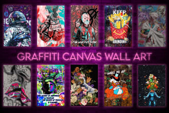 make graffiti canvas wall art