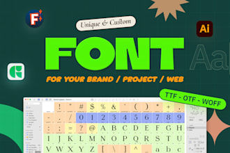 design custom font for your brand, web and project