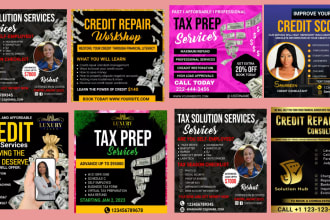 design tax flyer tax prep instagram post credit repair flyer