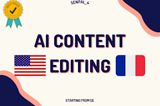 proofread and edit ai content in english or french