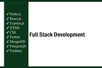 design and develop full stack web application