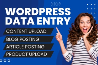 do content uploads, blog posts, and article postings in wordpress