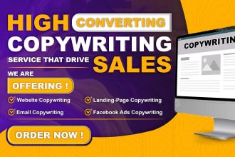 do SEO copywriting for website, landing page, email, ads copy, brand story copy