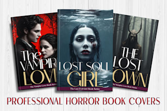 design professional horror book cover or ebook cover