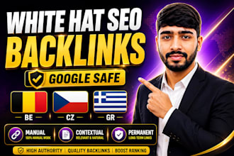 manual white hat high authority SEO backlinks to belgium czech republic greece
