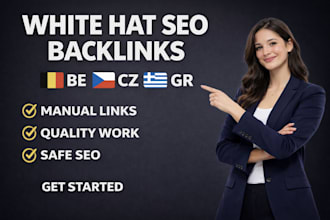 manual white hat high authority SEO backlinks to belgium czech republic greece