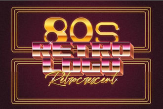 do elegant retro logo design with unlimited