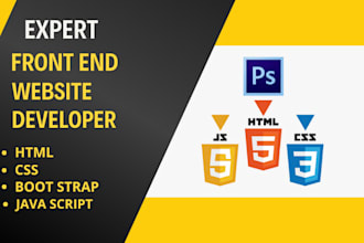be your front end website developer and designer