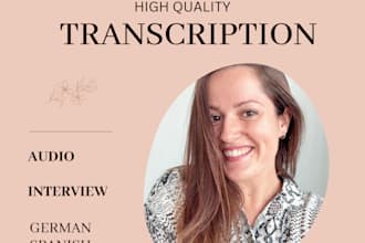 do german, spanish and english transcriptions