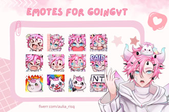 create custom cute chibi emotes for twitch or discord