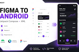 convert your UI design to an android jetpack compose or XML app
