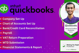 do quickbooks online setup clean up and bookeeping