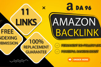 create and index 11 dofollow amazon backlinks