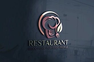 create wonderful eye catching resturant logo for you in one day