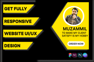 do design web UI UX, website template or mockup in photoshop psd, adobe xd,ai