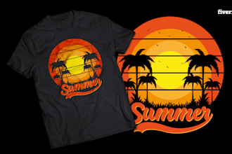 do custom graphic and typography t shirt design