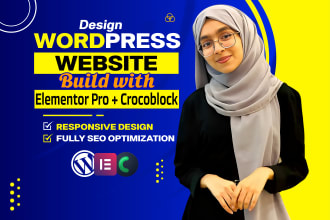 build or rebuild wordpress website using elementor pro and crocoblock