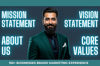 write powerful mission statement about us page for brands