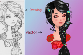 convert hand drawing and sketch into digital art