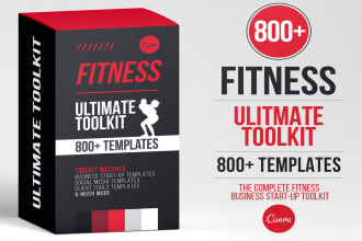 provide health and fitness canva template ultimate toolkit