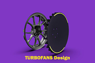 design turbofans for wheels rims 3d printed plastic aerodisc