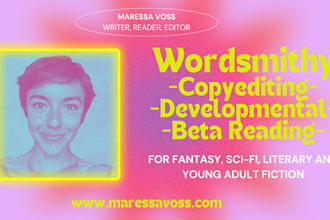 copy edit or developmentally edit your manuscript