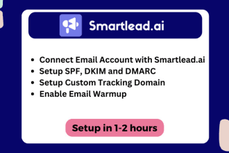 setup smartlead or reachinbox account for cold outreach and email warmup