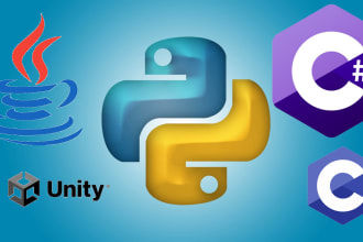 code your projects and scripts in python, c, java or c sharp