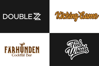 design professional minimalistic text based logo