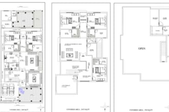 draw 2d floor plan, architectural house plan, blueprint in autocad