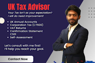 be UK accountant for bookkeeping, self assessment, vat return and ct600 to hmrc