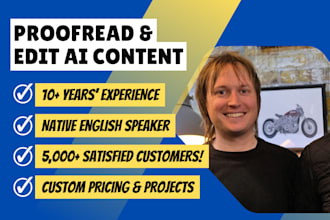 proofread, edit and humanize ai content