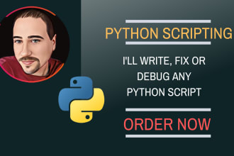 write, fix, debug a python script code