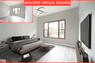 do realistic virtual staging, virtual furniture for real estate