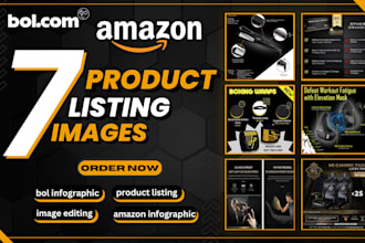 do bol infographics, amazon listings images, photo editing