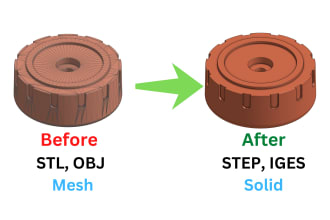 convert stl or obj into step file