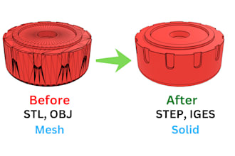convert stl or obj into step file