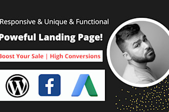 build landing page on wordpress for high conversions and leads