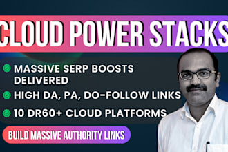 build you powerful permanent cloud backlinks from dr65 to dr95 cloud platforms