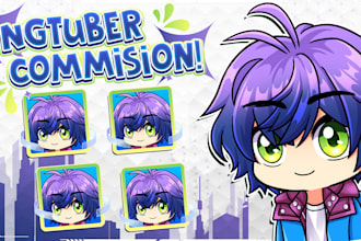 make chibi pngtuber avatar for your stream high resolution