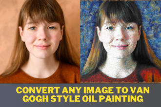 convert your photo or image to van gogh style oil painting