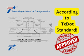 create driveway plan according to txdot