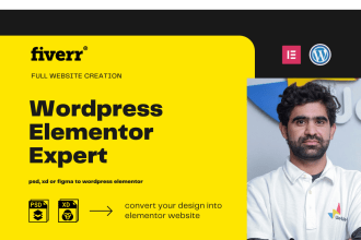 clone website design, convert figma to wordpress with elementor pro