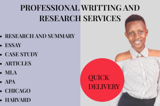 do research and summary writing, case study analysis