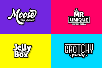 design professional typography and text based logo design