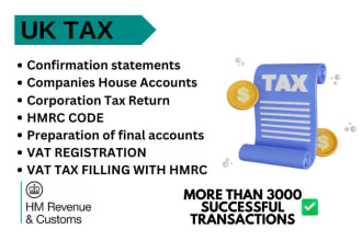 prepare UK company accounts and corporation tax to hmrc