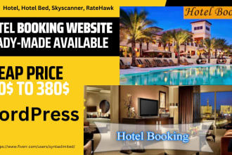 build hotel booking wordpress website available for sale