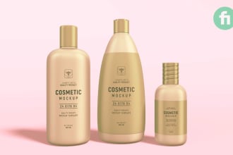make realistic cosmetic 3d product mockup in canva pro
