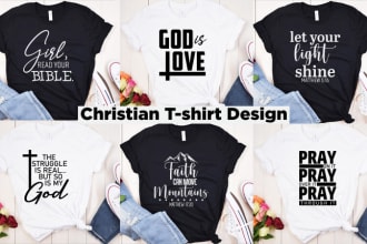 do christian t shirt design for etsy, amazon merch and print on demand