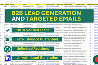 do b2b lead generation, linkedin leads, email list, prospect list building